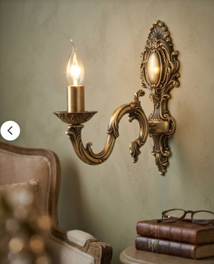 lampa ścienna z mosiadzu