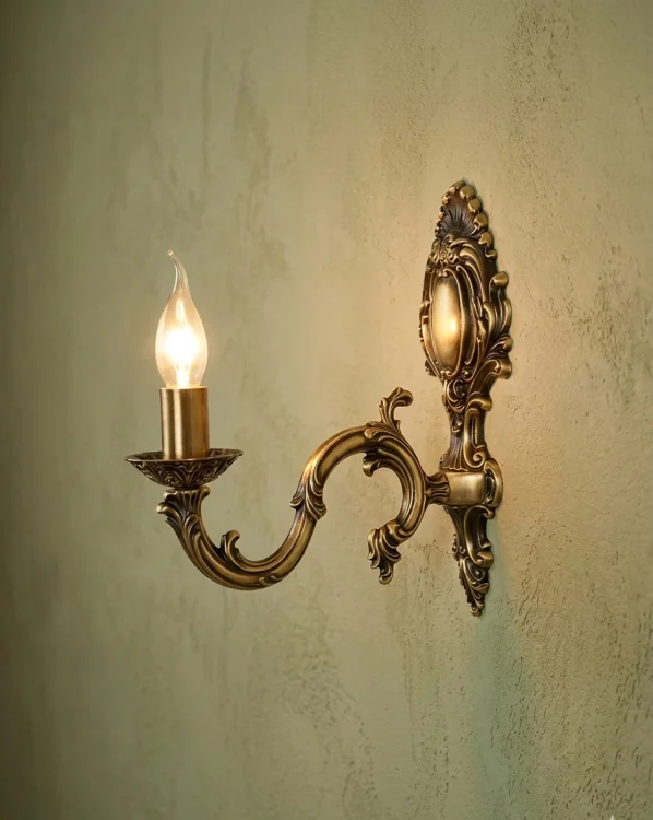 lampa ścienna z mosiądzu