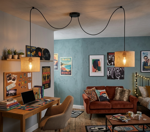 lampa sufitowa typu pająk boho