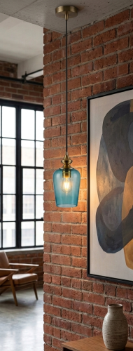 lampa wisząca z mosiądzu Vintage