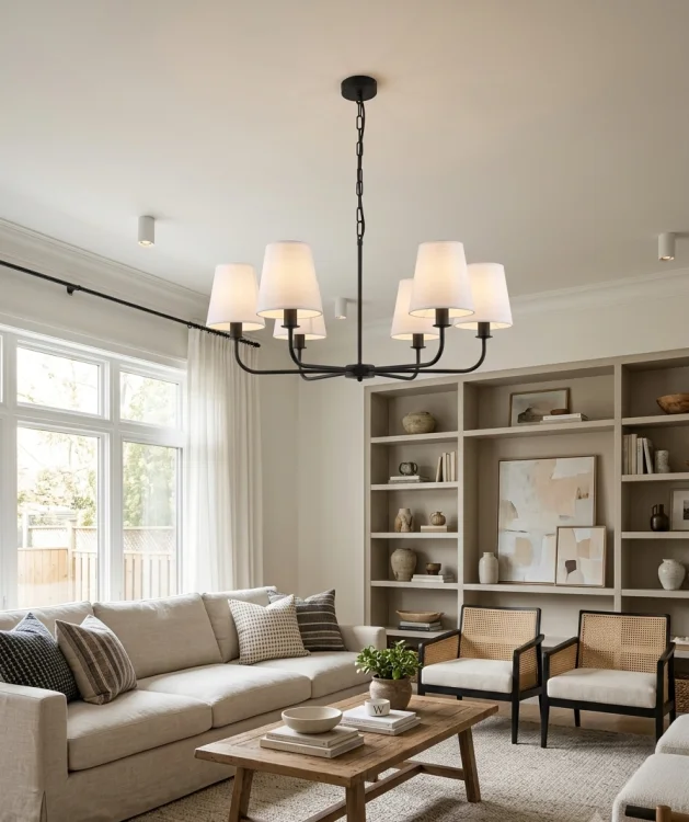 czarna lampa modern farmhouse