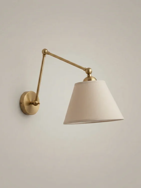 złota patynowana lampa z mosiądzu