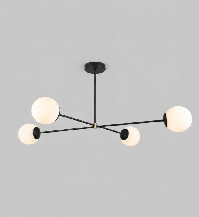 nowoczesna czarna lampa do salonu