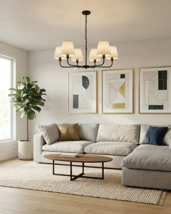 nowoczesna czarna lampa modern farmhouse