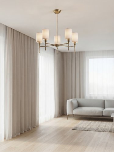 lampa wisząca z mosiądzu w stylu mid-century modern