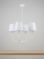 biała lampa wiszaca do sypialni
