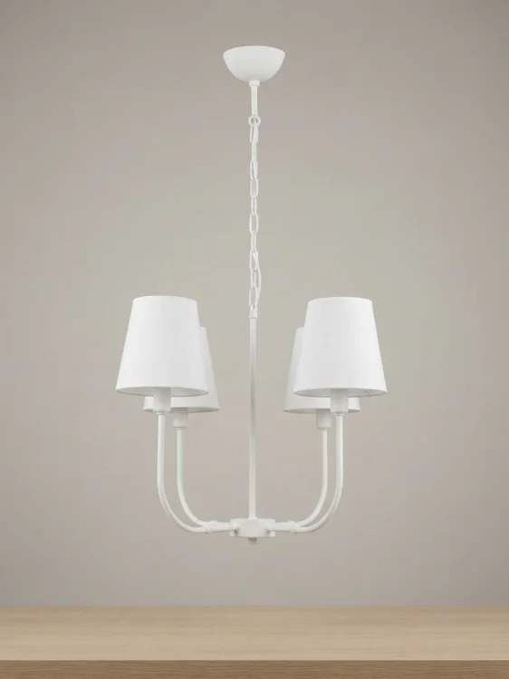 biała lampa wiszaca Hampton
