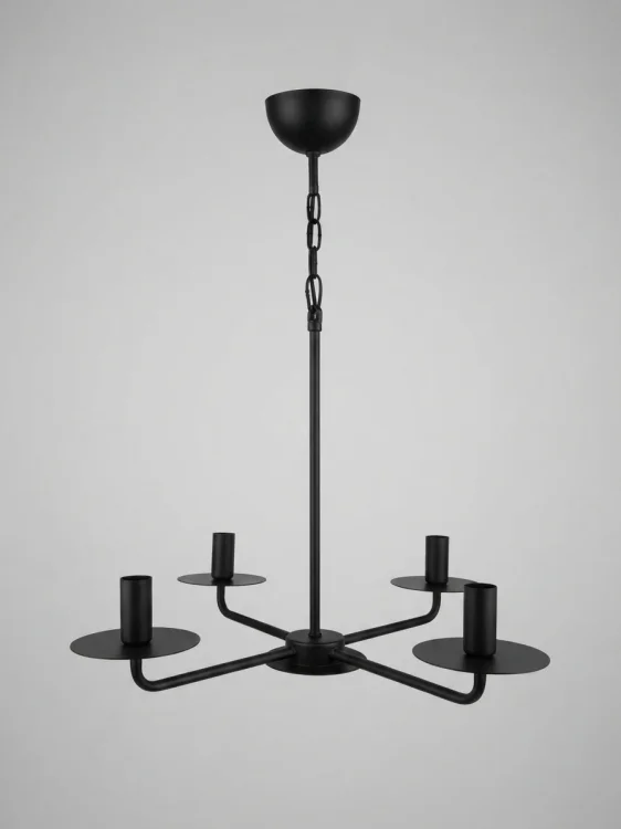 czarna lampa wiszaca świeczkowa