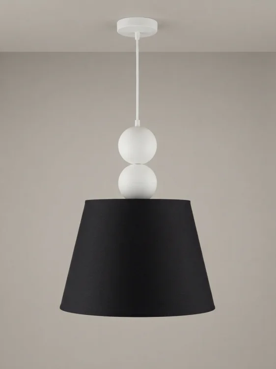 Nowoczesna lampa wisząca z abażurem mid-century modern