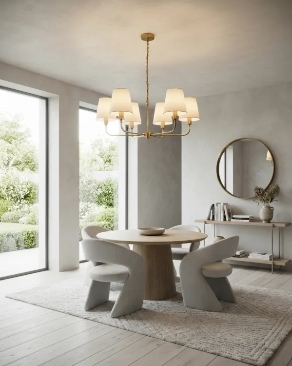 lampa wisząca z mosiądzu mid-century modern