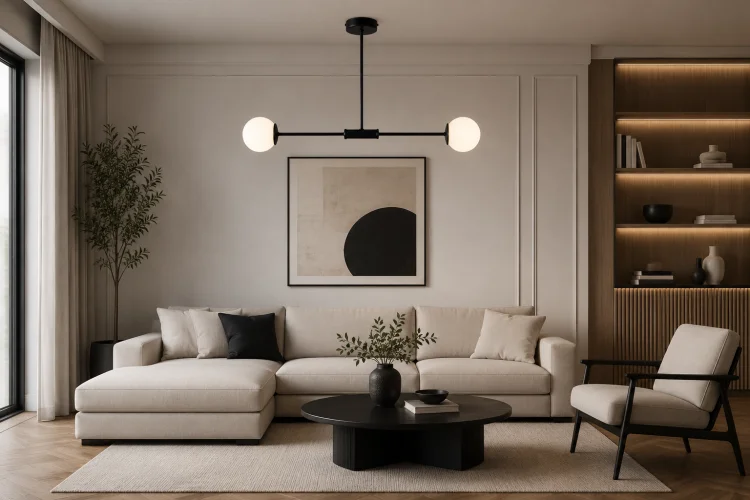 lampa czarna minimalistyczna