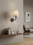 Kinkiet RUSŁANA z abażurem • Lampa ścienna w stylu Modern Farmhouse