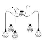 Lampa loft diament 5 płomienna pająk