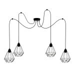 Lampa loft diament 4 płomienna pająk