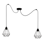 Lampa loft diament 2 płomienna pająk
