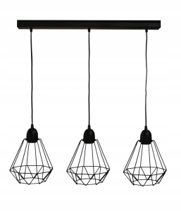 OLSEN Lampa loft 3 płomienna na linkach